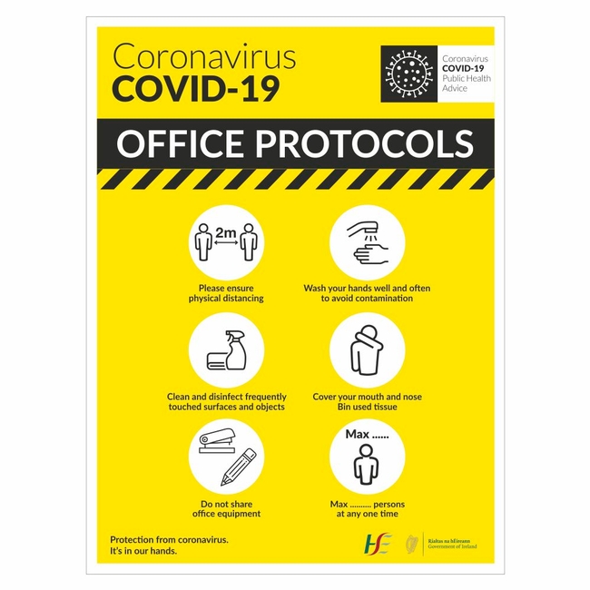 COVID19 Office Protocols Sign